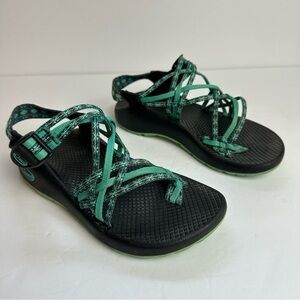 Chaco ZX/3 Sandals Women's size 6 Shoes Aqua Teal 3 Strap Adjustable